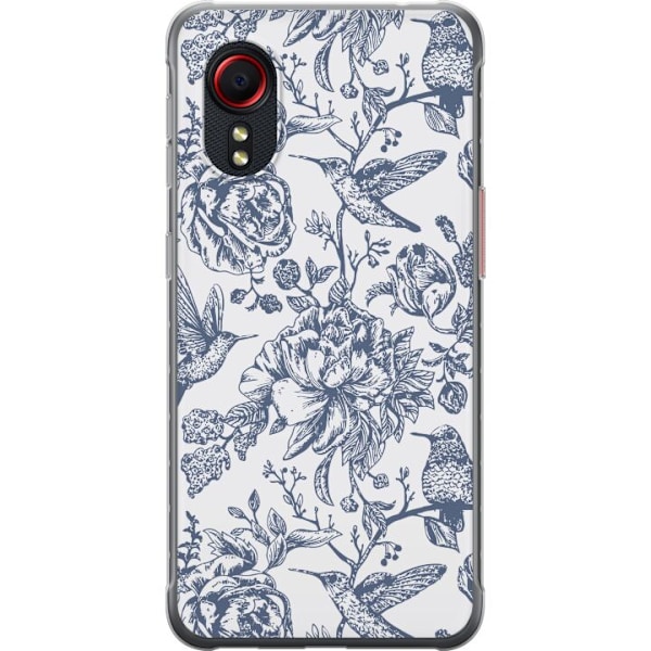 Samsung Galaxy Xcover 5 Läpinäkyvä kuori Kukat & Linnut - R
