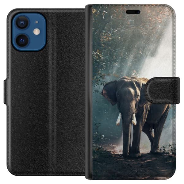 Kompatibelt Plånboksfodral till Apple iPhone 12 mini Elefant