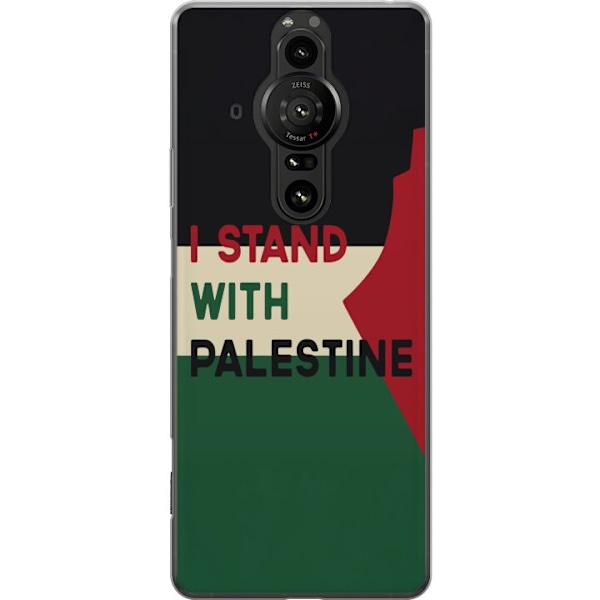 Sony Xperia Pro-I Läpinäkyvä kuori Pysähdy Palestiinan puo