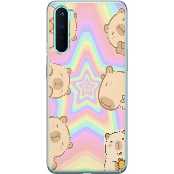 OnePlus Nord Genomskinligt Skal Kawaii Capybara Galaxy Söt An
