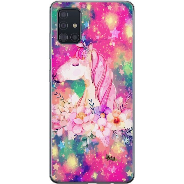 Samsung Galaxy A51 Genomskinligt Skal Unicorn Enhörning