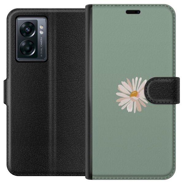 OnePlus Nord N300 Tegnebogsetui Grøn Minimalblomst - stilfuld