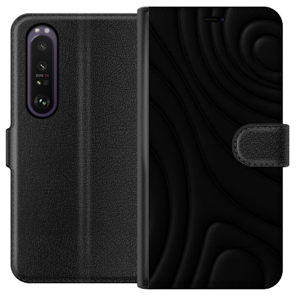 Sony Xperia 1 III Lompakkokotelo Tummat Aallot