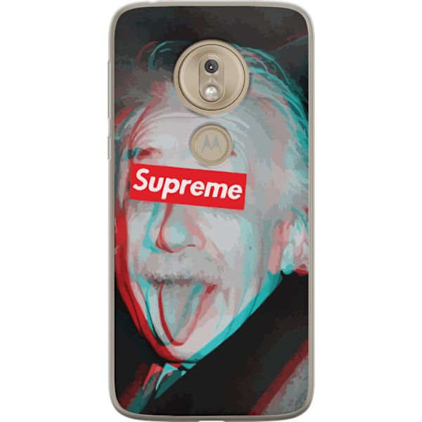 Motorola Moto G7 Play Gennemsigtig cover Supreme Albert Einstein 3D Motiv Streetwear Design Populær Videnskab Ikonisk Grafisk Urban Kunst