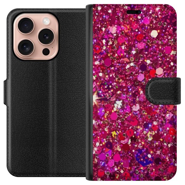 Apple iPhone 16 Pro Lommeboketui Glitter