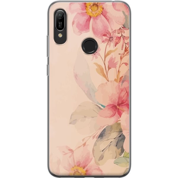 Huawei Y6 (2019) Läpinäkyvä kuori Värikkäät Kukat