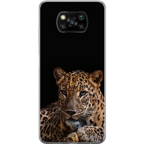 Xiaomi Poco X3 NFC Läpinäkyvä kuori Leopard