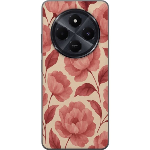 Xiaomi Redmi A4 Gjennomsiktig deksel Rose Blomst