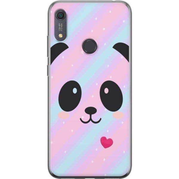 Huawei Y6s (2019) Gennemsigtig cover Regnbue Panda