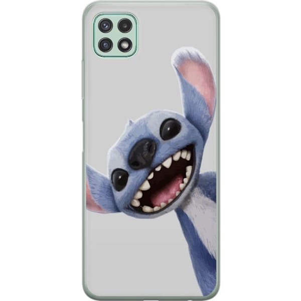 Samsung Galaxy A22 5G Genomskinligt Skal Stitch i Fart – Kawaii Design för Fans & Barn