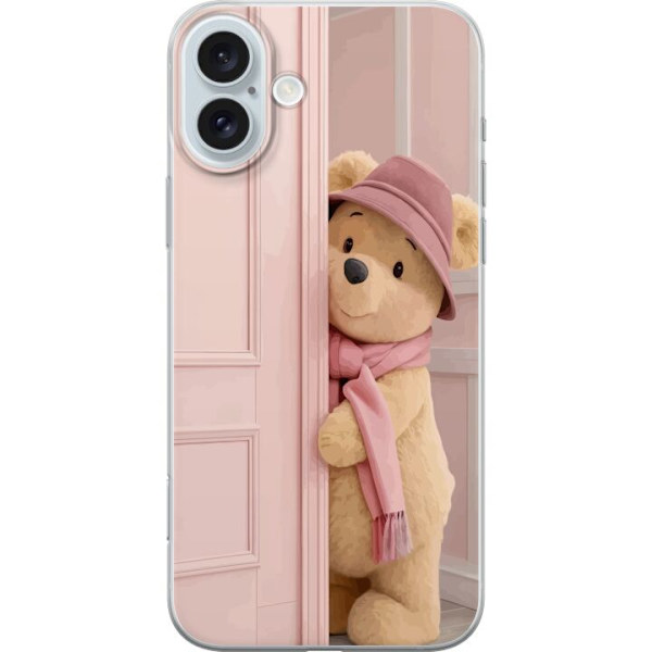 Apple iPhone 16 Plus Genomskinligt Skal Nalle Puh Disney Motiv Tecknad Serie Klassisk Populär Barn Motiv Disneyfigur Ikonisk Karaktär