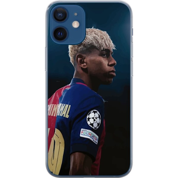 Apple iPhone 12 mini Läpinäkyvä kuori Lamine Yamal - Barcelonan ihmelapsi fokuksessa