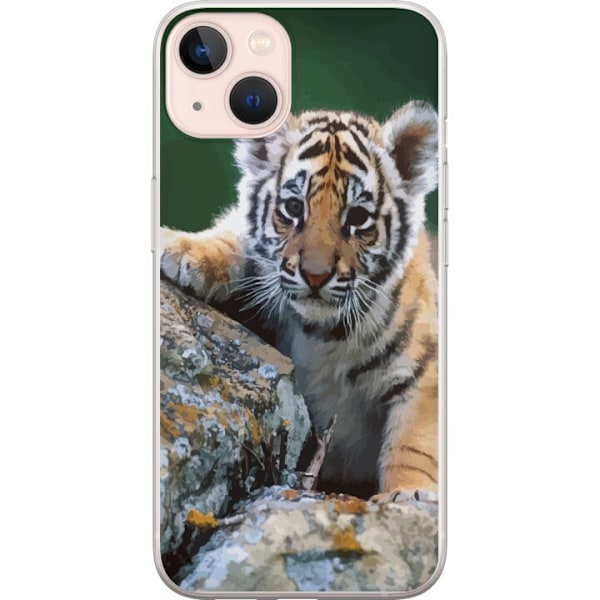 Apple iPhone 13 Läpinäkyvä kuori Tiikeri