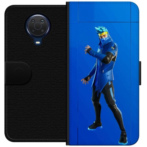 Nokia G20 Lommeboketui Fortnite - Ninja Blue