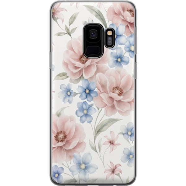 Samsung Galaxy S9 Gennemsigtig cover Romantiske blomster