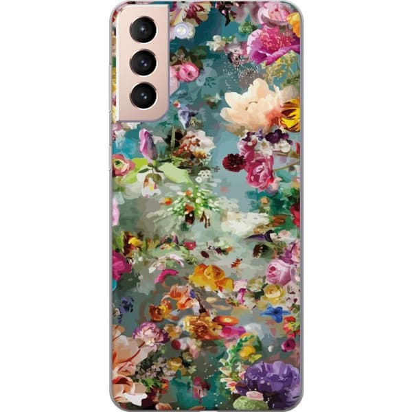 Kompatibelt Mobilskal till Samsung Galaxy S21 Blommor
