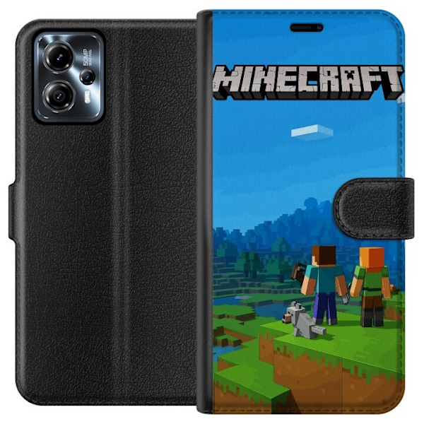 Motorola Moto G13 Plånboksfodral Minecraft Key Art