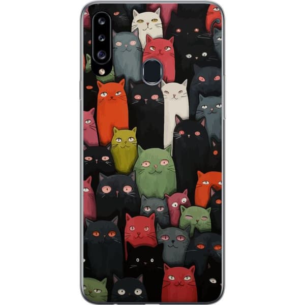 Kompatibelt Mobilskal till Samsung Galaxy A20s Katter
