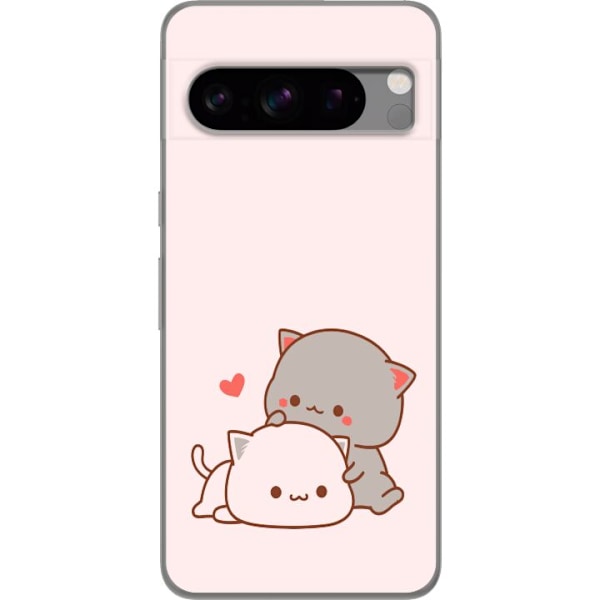 Google Pixel 8 Pro Gennemsigtig cover Kawaii Kat