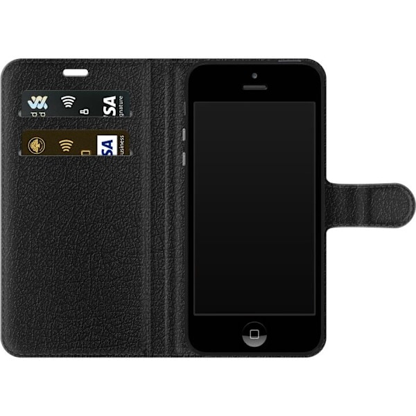 Apple iPhone 5 Tegnebogsetui Stitch Kaffe