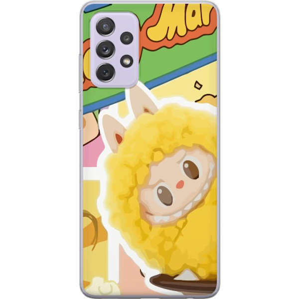 Samsung Galaxy A52s 5G Läpinäkyvä kuori Labubu Wacky Mart Pop Mart -sarjan keräilyfiguuri Söpö Muotoilu Suosittu Teemalelu Sarja Luova Taidelelu