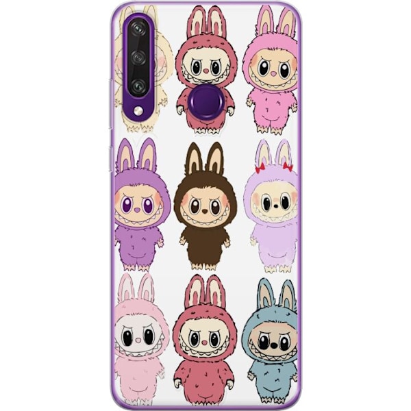 Huawei Y6p Läpinäkyvä kuori Labubu Pink Monster - Popkulttu