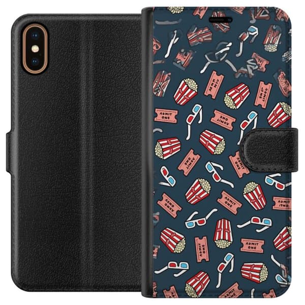 Kompatibel Tegnebogsetui til Apple iPhone X Biokväll blå