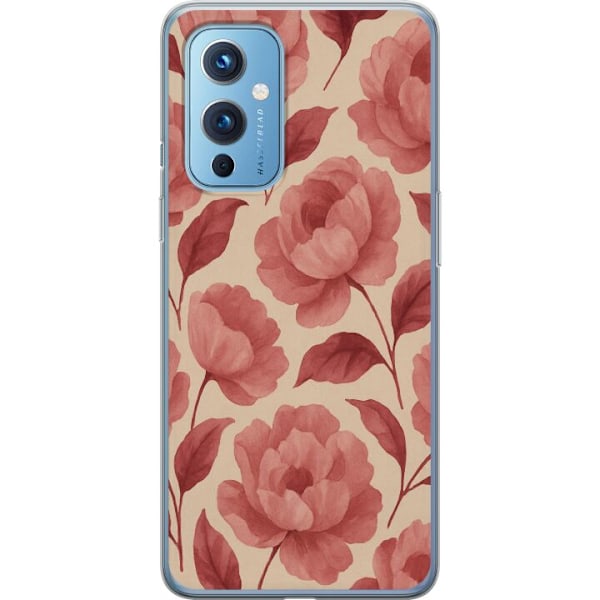 OnePlus 9 Läpinäkyvä kuori Ruusun Kukinta