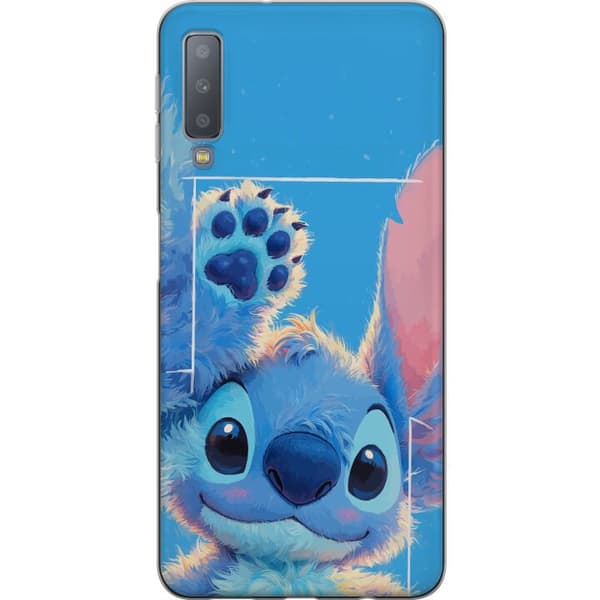 Kompatibelt Mobildeksel til Samsung Galaxy A7 (2018) Fluffig blå figur blå