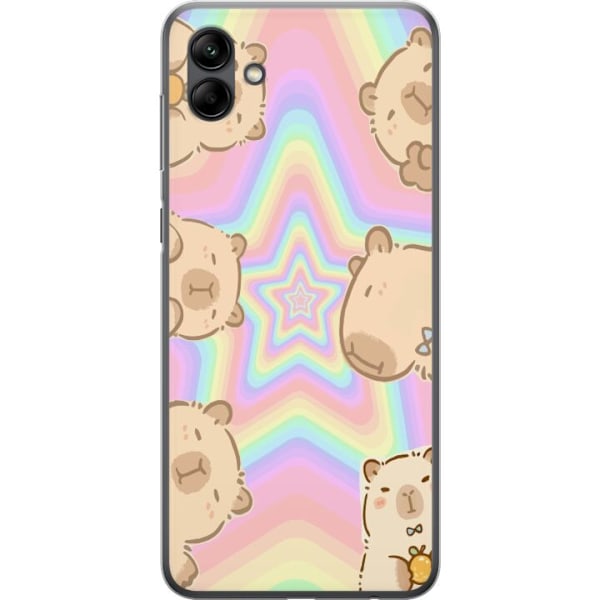 Samsung Galaxy A05 Genomskinligt Skal Kawaii Capybara Galaxy Söt Anime Djur Rymdmotiv Kawaii Trend Present TikTok Design