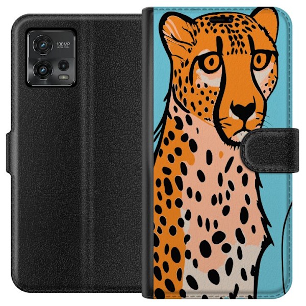 Motorola Moto G72 Plånboksfodral Surprised Leopard