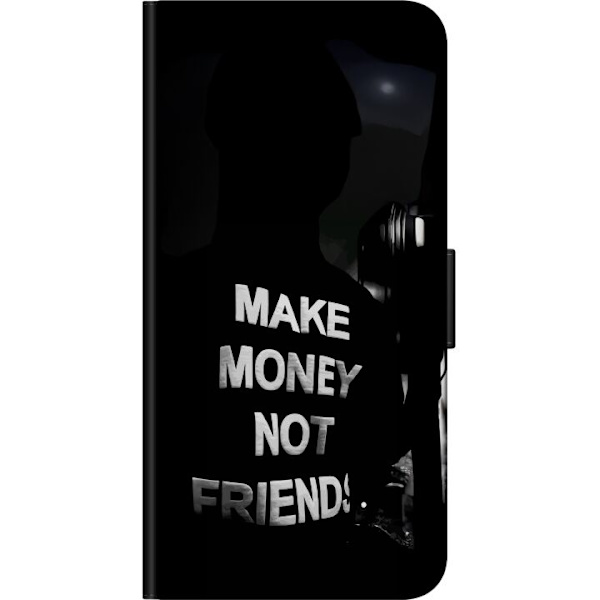 OnePlus 7 Pro Tegnebogsetui Tjen Penge Ikke Venner Citat Streetwear Tekst Design Trend Penge Livsstil Grafisk Motiv Urban Fashion