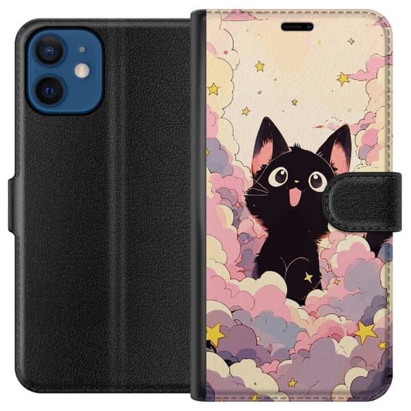 Kompatibelt Plånboksfodral till Apple iPhone 12 mini Kawaii Katt