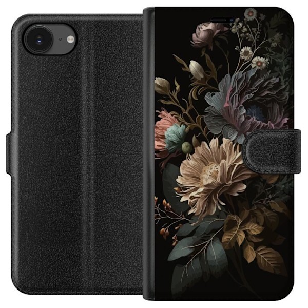 Apple iPhone 16e Lommeboketui Blomster