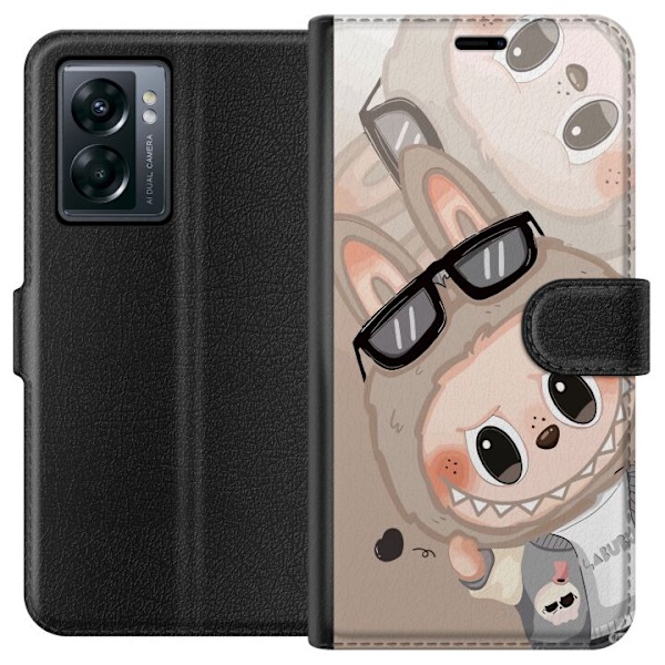 OnePlus Nord N300 Lompakkokotelo Labubu Rainbow Chaos