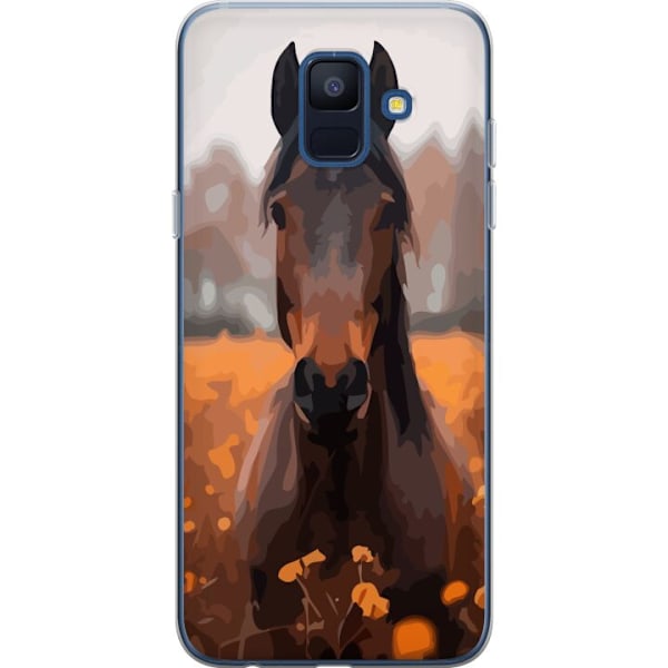 Samsung Galaxy A6 (2018) Gennemsigtig cover Efterårets Hest