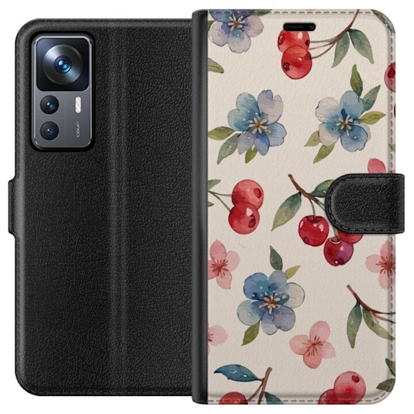 Xiaomi 12T Pro Plånboksfodral Bär & Blommor – mönster med
