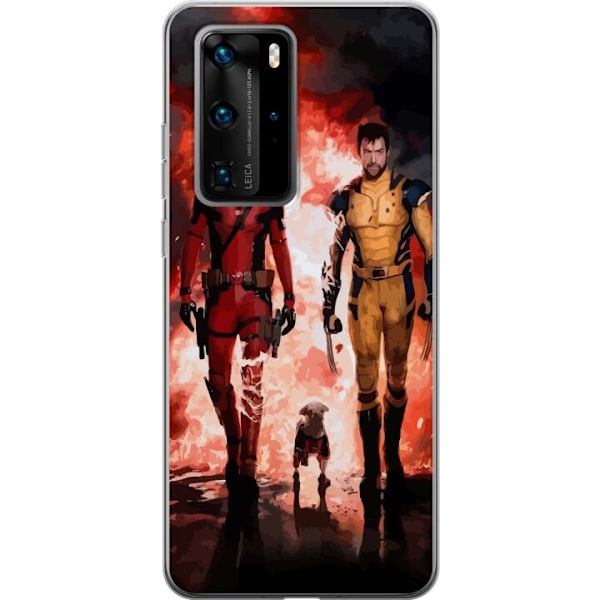 Huawei P40 Pro Läpinäkyvä kuori Wolverine Deadpool