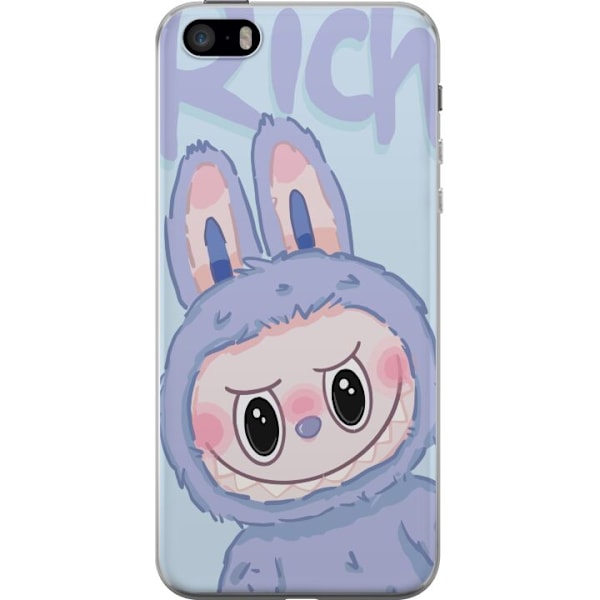 Apple iPhone SE (2016) Genomskinligt Skal Blue Bunny Labubu