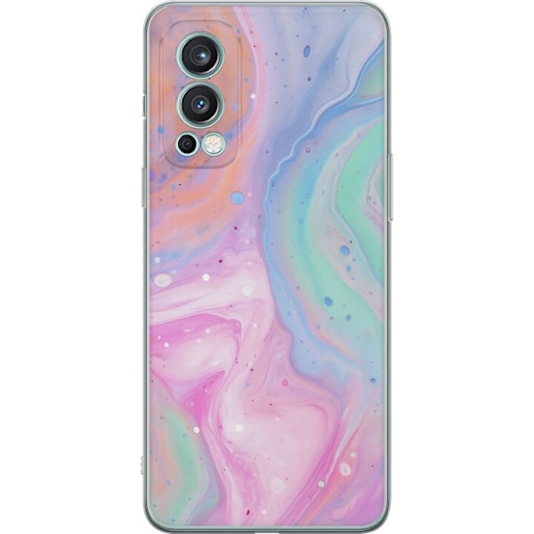 OnePlus Nord 2 5G Gennemsigtig cover Pastelmarmor