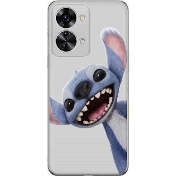 OnePlus Nord 2T Gjennomsiktig deksel Stitch i Fart - Kawaii Design for Fans & Barn