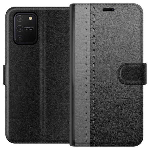 Samsung Galaxy S10 Lite Lommeboketui Sort & Grå Lær