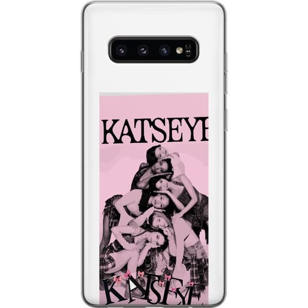 Kompatibelt Mobildeksel til Samsung Galaxy S10 katteøye rosa