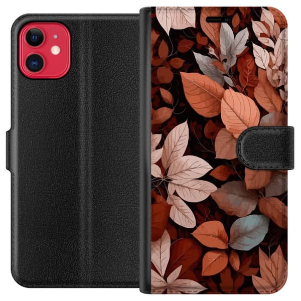 Kompatibel Tegnebogsetui til Apple iPhone 11 Efterår og Blade