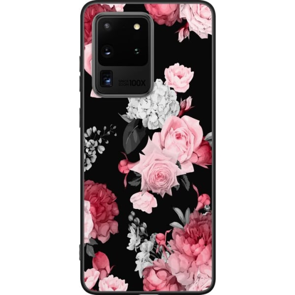 Samsung Galaxy S20 Ultra Musta kuori Kukkaista kukintaa