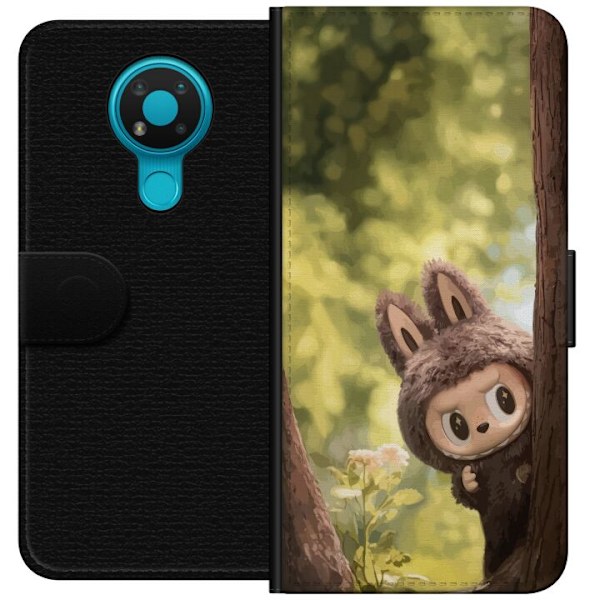Nokia 3.4 Tegnebogsetui Labubu Graffiti Vibes – Gadekunst i