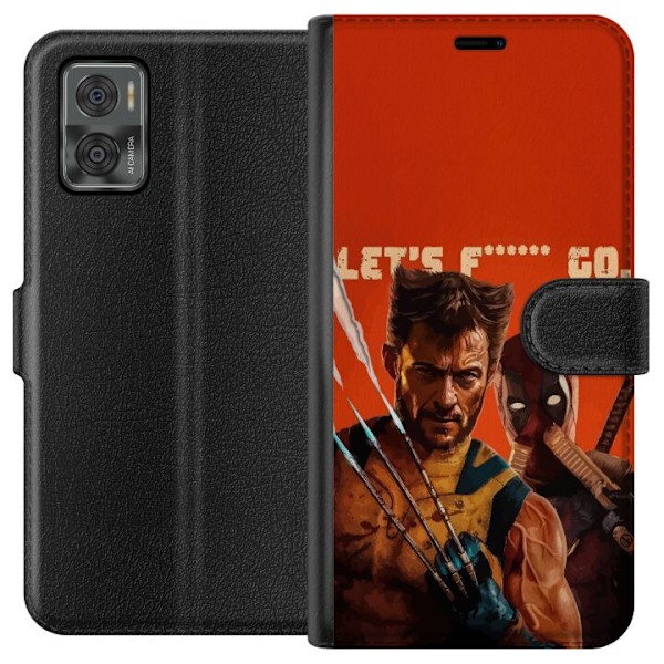 Motorola Moto E22i Tegnebogsetui Deadpool & Wolverine