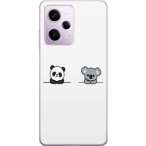 Xiaomi Redmi Note 12 Pro Läpinäkyvä kuori Panda Koala