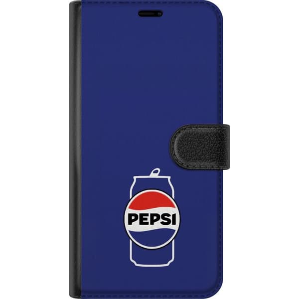 Kompatibel Tegnebogsetui til Google Pixel 9 Pro Retro Pepsi dåse på blå baggrund med klassisk logo blå