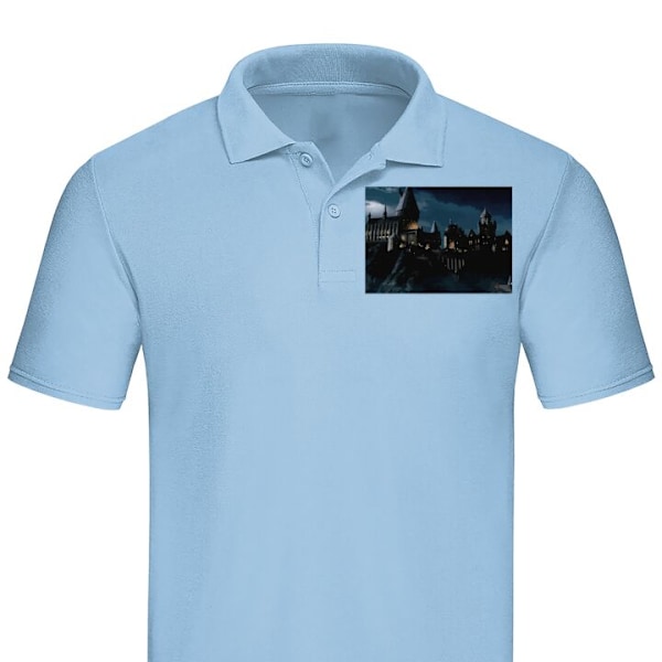 Poloshirt til Voksen | Elegant Poloshirt Harry Potter Lyseblå X-Large